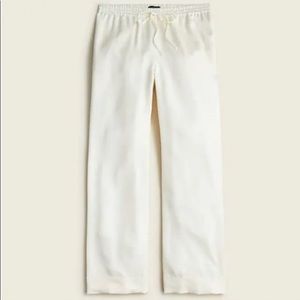 NWT J. Crew Drawstring Cuffed Crepe Pant - Ivory